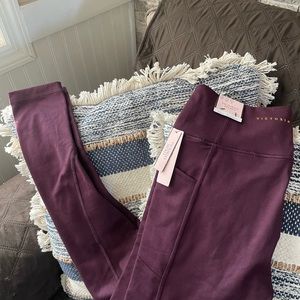 Victoria Secret Burgundy high rise work out pants